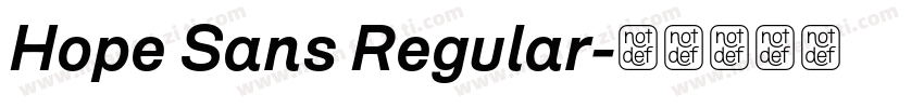 Hope Sans Regular字体转换